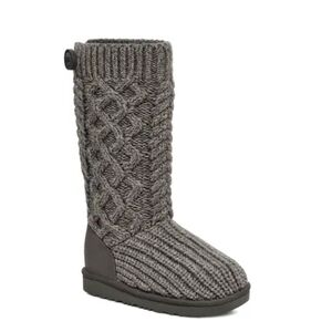 UGG Kids' K Classic Cardi Cabled Knit Boot Size 8 Toddler